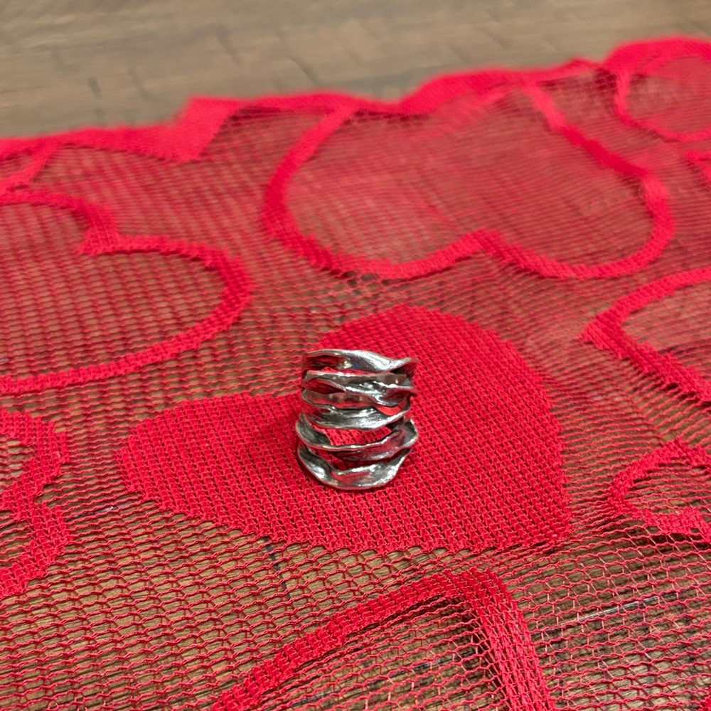 Silver Wave Ring Sterling Silver - image 1